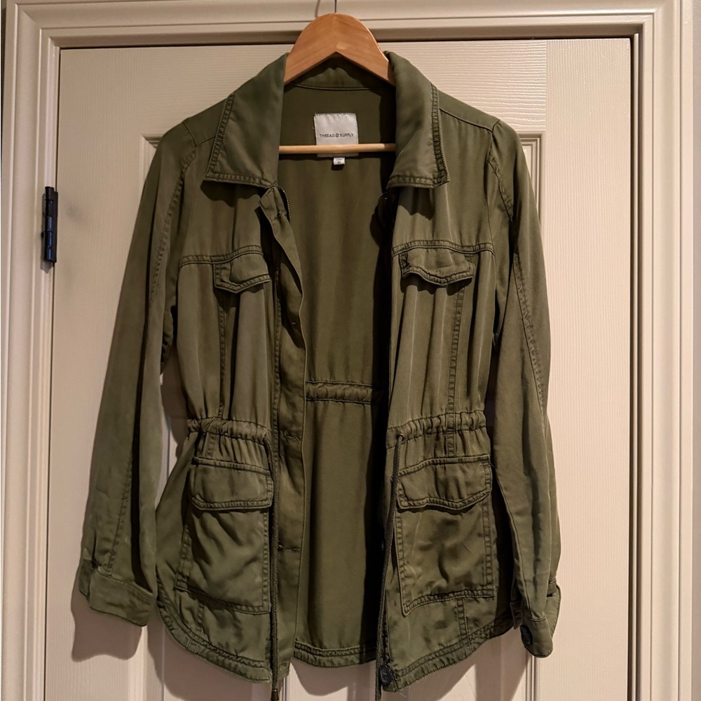 Thread & Supply Utility Jacket in Army Green